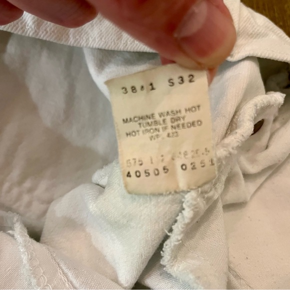 Vintage Levi's 505 Orange Tab Denim White Jeans Adult Size 36x30 USA 1992 - Picture 5 of 9